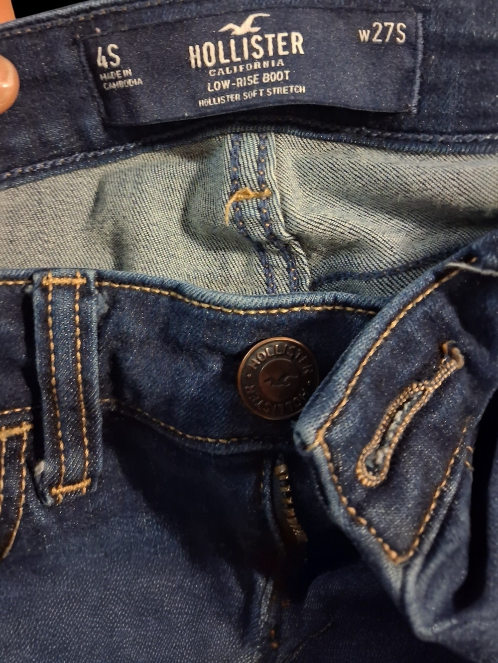 Hollister Women's Dark Blue Boot Cut Jeans